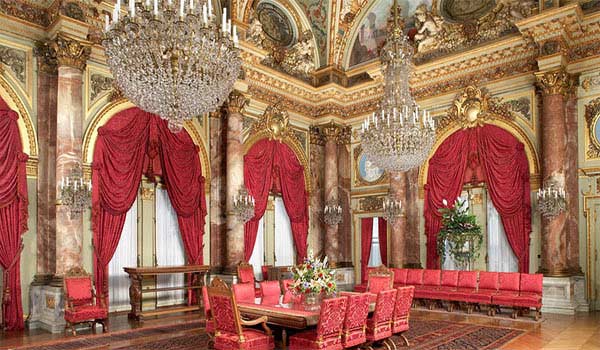 lavish interior of the breakers in newport ri