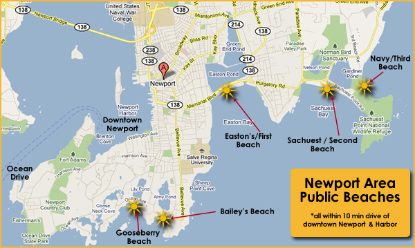 newport rhode island public beaches