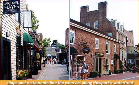 shopping in newport on the waterfront wharves of newport rhode island