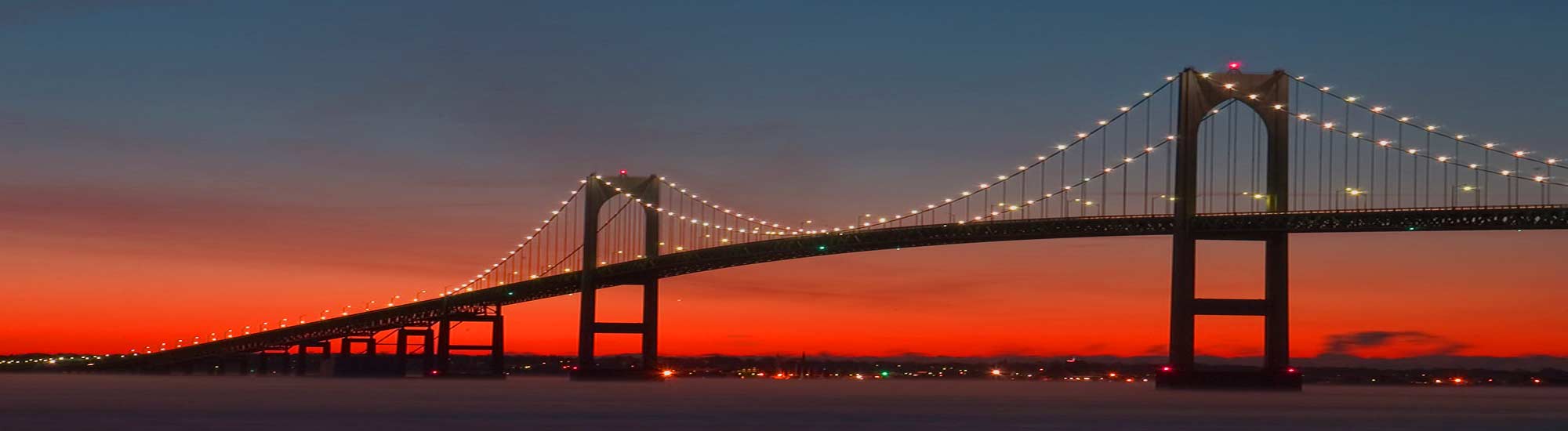 take in amazing views of the newport bridge at sunset